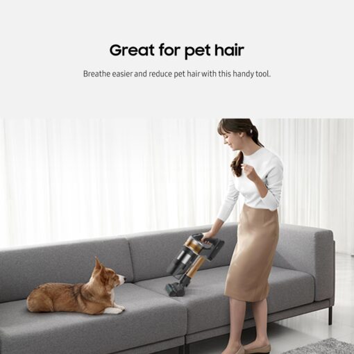 SAMSUNG Jet 60 Pet Cordless Stick Vacuum Cleaner w/ Removable Battery, Advanced Floor Cleaning, Jet Fit Brush to Clean Hardwood, Carpet and Tile, Lightweight Design, VS15A6032R7, Rose Gold - Image 11