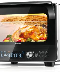 Nuwave TODD ENGLISH iQ360 Digital Smart Oven, 20-in-1 Convection Infrared Grill Griddle Combo, 34-Qt Mega Capacity, 1800 Watts, Adjustable Triple Surround Heat Zones, Smart Thermometer, WIFI Enabled