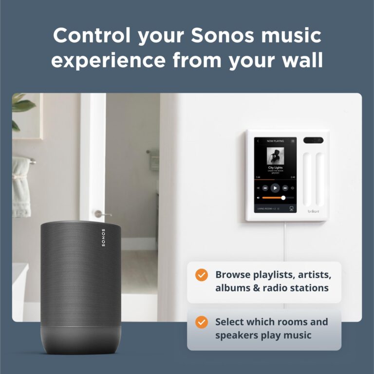 Brilliant Smart Home Control (Plug-In Panel) — Alexa Built-In & Compatible with Ring, Sonos, Hue, Google Nest, Wemo, SmartThings, Apple HomeKit — In-Wall Touchscreen Control for Lights, Music, & More - Image 3