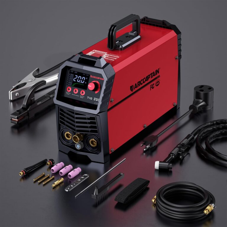 ARCCAPTAIN TIG Welder 200A, High Frequency 110v/220v Dual Voltage TIG/Stick/Arc 2 in 1 Welder LED Digital Display Welding Machine with 2T/4T Function and Tungsten Electrode - Image 4