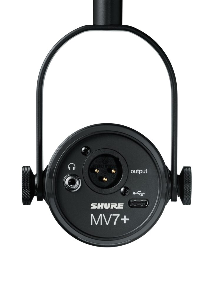 Shure MV7+ Podcast Dynamic Microphone. OBS Certified, Enhanced Audio, LED Touch Panel, USB-C & XLR Outputs, Auto Level Mode, Digital Pop Filter, Reverb Effects, Podcasting, Streaming, Recording -Black - Image 4
