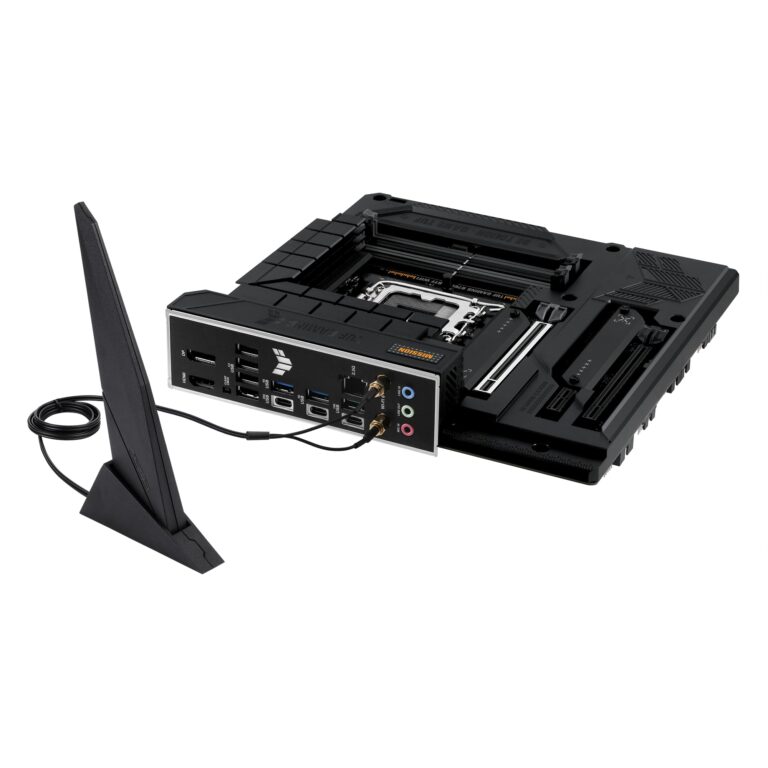 TUF Gaming B760M-BTF WiFi Intel B760 (LGA 1700) mATX Motherboard with DDR5, PCIe 5.0, 3X PCIe 4.0 M.2 Slots, 12+1 DrMOS, Wi-Fi 6, 2.5Gb LAN, DP, HDMI, USB 3.2 Gen 2x2 Type-C, Hidden Connector Design - Image 10