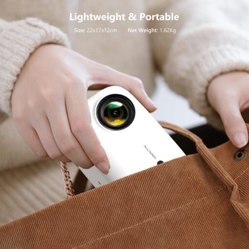 Mini Projector with WiFi and Bluetooth, 4K 1080P Portable Projector, 18000 Lumens Outdoor Movie Projector Support Electric Focus & Auto Vertical Keystone, Smart Video Projectors for Phone/TV Stick/PC - Image 2
