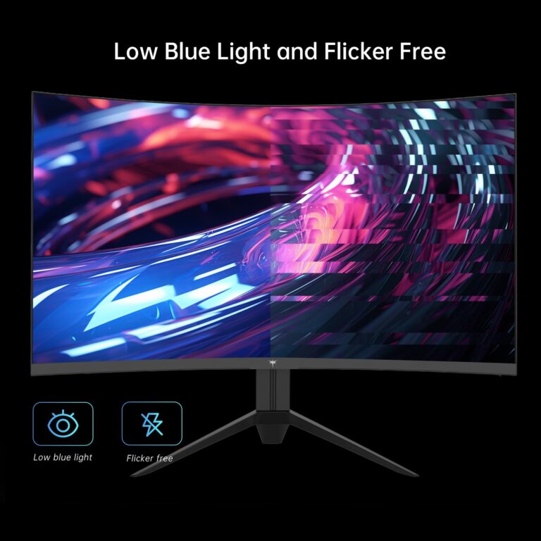 KTC 32 Inch FHD 1080p Curved Gaming Monitor - VA 1500R Curved Monitor, 165Hz 1ms MPRT, FreeSync & G-Sync, 122% sRGB, DP/HDMI, VESA, HDR10 for Gaming Home Office Business - Image 4
