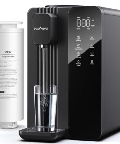 Ecoviva MATE4 Countertop Reverse Osmosis Water Filter System, 7-Stage Purification, Instant Hot Water, 4 Temp Settings, Alkaline Mineral Boost, No Installation, NSF/ANSI 58 Certified