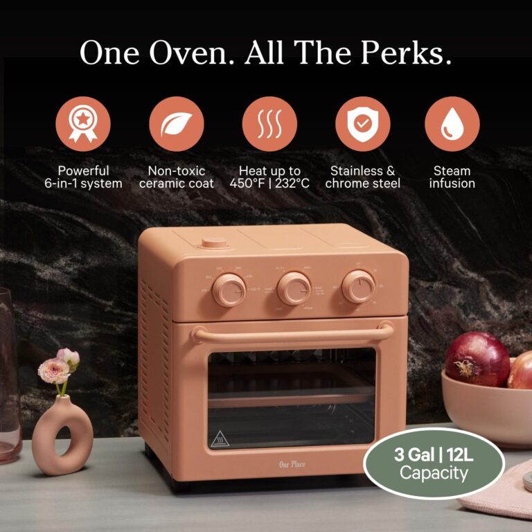 Our Place Wonder Oven | 6-in-1 Air Fryer & Toaster Oven with Steam Infusion | Compact, Countertop Friendly, Fast Preheat, Multifunctional | Air Fry, Toast, Roast, Bake, Reheat & Broil | Spice - Image 6