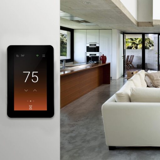 SunTouch SunStat ConnectPlus Touchscreen Programmable Smart Voice-Activated Wi-Fi Thermostat for Electric Floor Heating Systems, 4.3" Screen, Floor and Air Sensing Control, Remote Access - Image 3