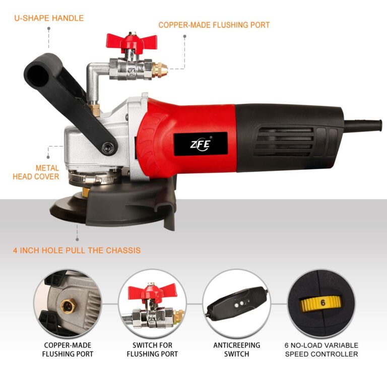 ZFE 800W/110V Variable Speed 4'' Wet Polisher / Grinder & Granite Diamond Polishing Pads Concrete Polisher Stone Polisher for Granite/Marble/Concrete/Stones - Image 9
