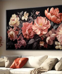 SDYA Large Wall Art Flowers Canvas Prints Home Decor Colorful Botanical Picture Bedroom Decor Aesthetic Paintings for Living Room Bathroom Office Decor 30x60 Inch