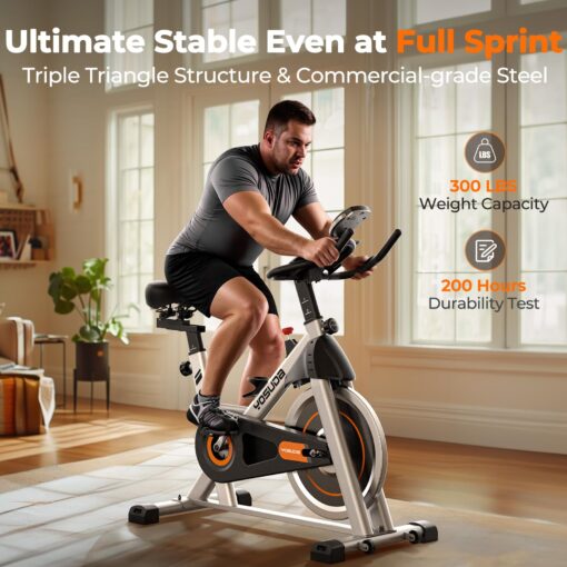 YOSUDA Indoor Cycling Bike - 2023 Version - Stationary Bike with Tablet Mount & Comfortable Seat Cushion - Image 7