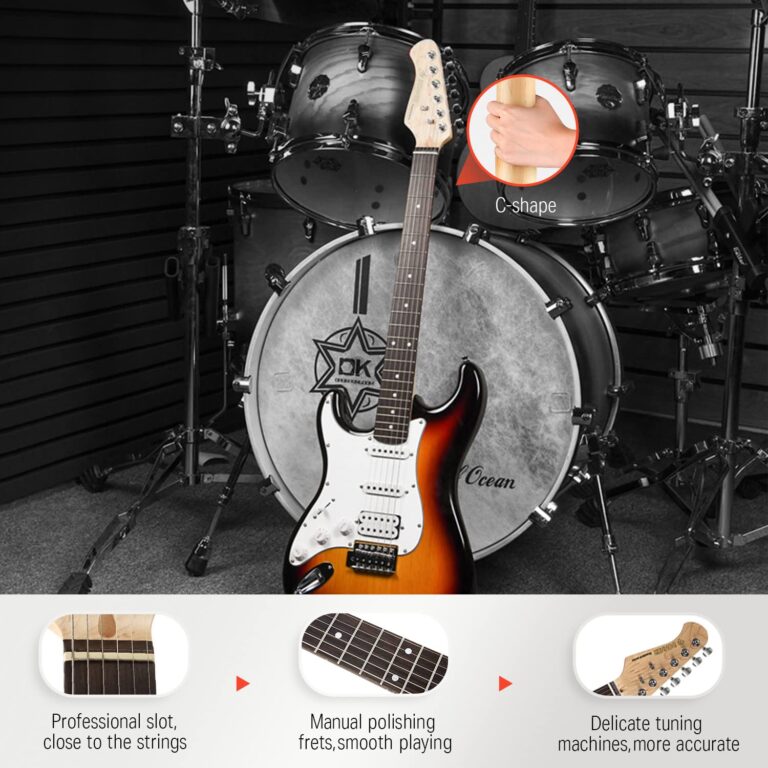 Donner 39 Inch Left-Handed Electric Guitar Kit Solid Body Sunburst Lefty Beginner Set Full-Size with Amplifier Online Lesson Bag Digital Tuner Capo Strap String Cable Picks DST-100SL - Image 3