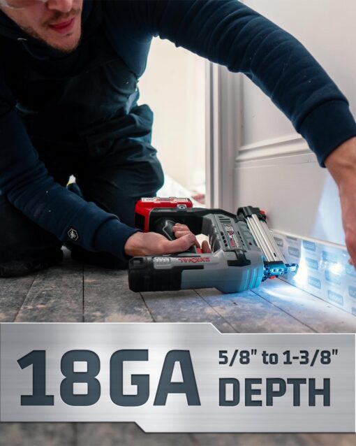 Electric Nail Gun, LINKNAL Cordless Brad Nailer Battery Powered,18 Gauge, 2×20V MAX Li-ion Batteries, Charger and 1000 Nails Included (L820-BN) - Image 8