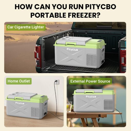 Pitycbo Car Refrigerator 12v Portable Fridge for Car, Auto 19 Quart Freezer Cooler, -4℉—68℉ 12/24V DC 100~240 Volt AC for Truck, Camping, Travel, Vehicles, RV - Image 3
