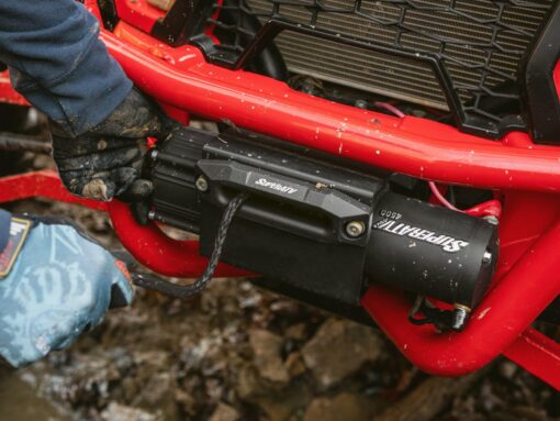 SuperATV Black Ops 2500 LB Winch Kit for UTV/ATV | Includes 50 Ft. Synthetic Rope | 12 Volt Winch | 1 HP Motor | Waterproof Seals and Solenoid | 166:1 Gear Ratio - Image 3