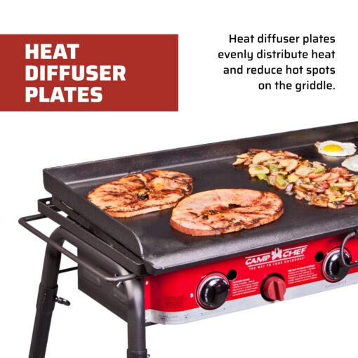 Camp Chef 3-Burner Griddle - Professional Flat Top Griddle for Camp Chef Cooking Systems - Outdoor Cooking Equipment - Fits 16" Cooking Systems - Image 2