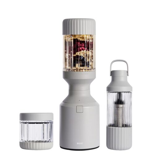 Beast Blender + Hydration System | Blend Smoothies and Shakes, Infuse Water, Premium Kitchen Countertop Design, 1000W (Pebble Grey)