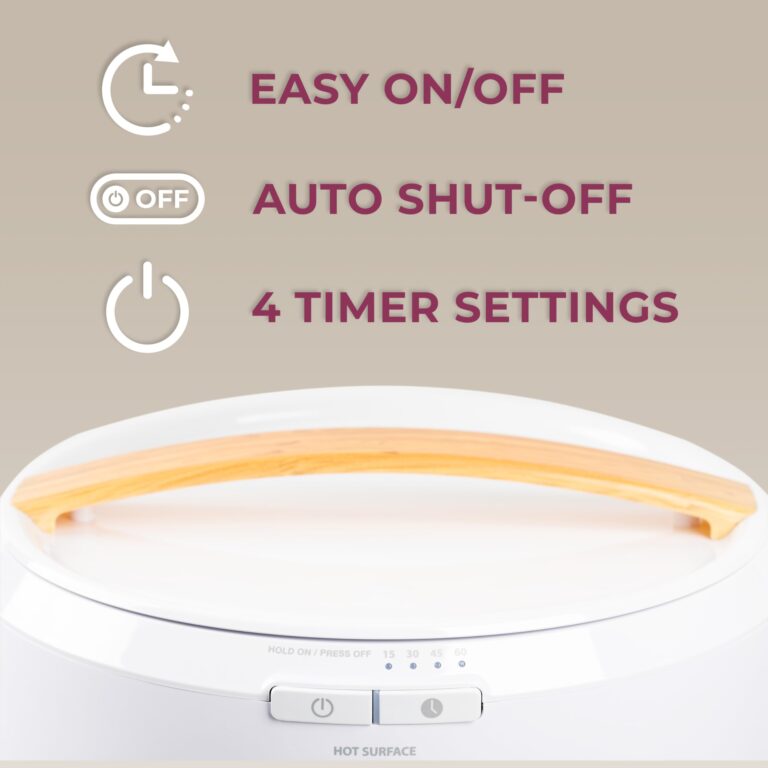Zadro Large Hot Towel Warmer Bucket Timer Electric Towel Warmer for Bathroom Auto-Shut Off Heated Towel Warmer Spa (Large | 20L | 12" Dia. x 21" Tall, White/Bamboo) - Image 6