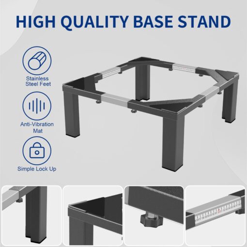 ANBase Heavy-Duty All Steel Laundry Pedestal 16" Height, Full size Universal Washing Machine Stand, Dryer Stand, Suitable for all Washer and Dryer Stand (Black) - Image 6