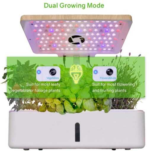 ROCILB Hydroponics Growing System, Indoor Herb Garden Starter Kit with Grow Light, Plant Germination Kits 12 Plant Pots for Home Kitchen Gardening - Image 5