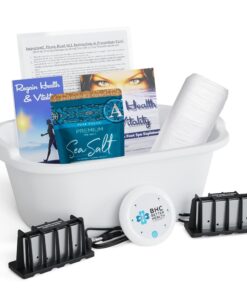 Ionic Foot Bath Detox Machine Super Duty Arrays for Professional & Home Use - Free Regain Health & Vitality Booklet & Brochure - 2 Super Duty Arrays, 20 Basin Liners, Detox Sea Salt, Basin 12QT