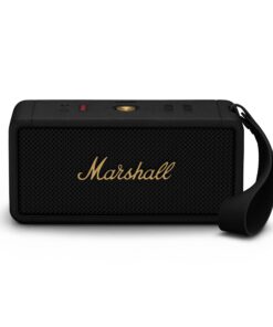 Marshall Middleton Portable Bluetooth Speaker, Black and Brass