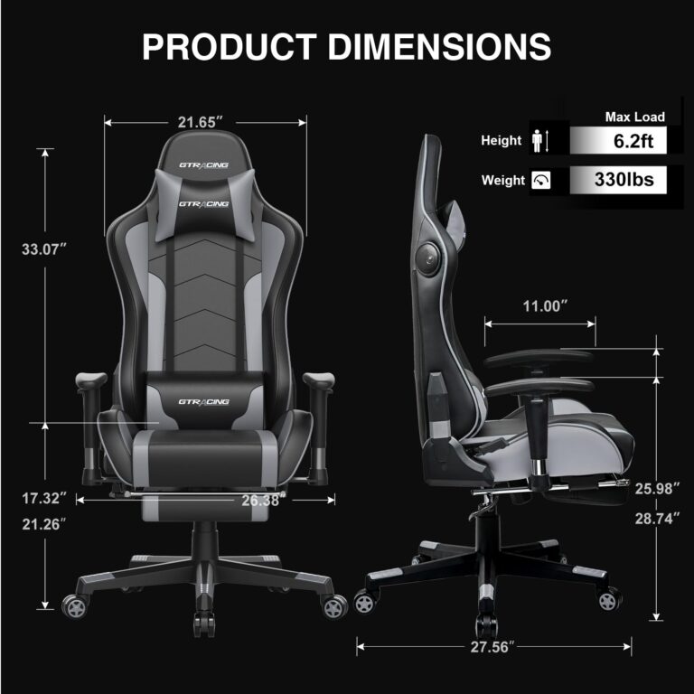 GTRACING Gaming Chair with Footrest Speakers Video Game Chair Bluetooth Music Heavy Duty Ergonomic Computer Office Desk Chair - Image 2