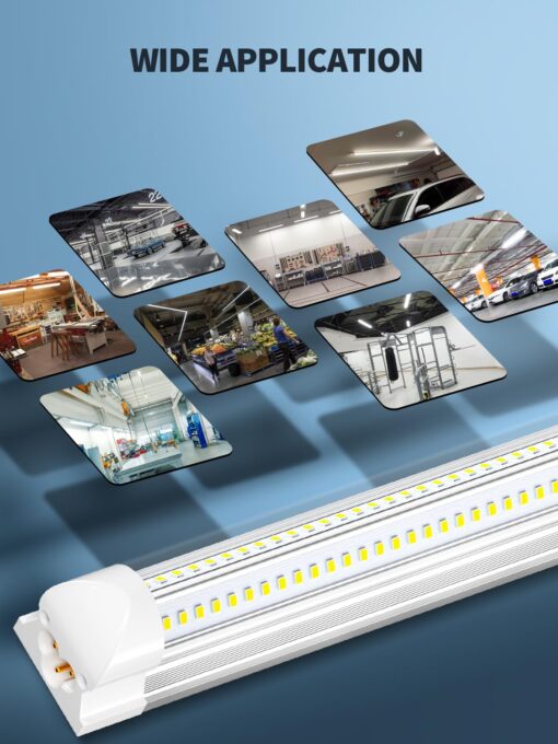 ELEKICO 8' Led Shop Lights,Super Bright 19500LM 100W 5000K 8FT Led Shop Light for Garage,Linkable 8FT Led Garage Ceiling Lights for Garage Ceiling Shop Workshop Warehouse - Image 2