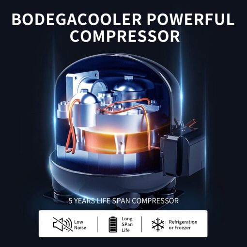 BODEGACOOLER 12 Volt Car Refrigerator, Electric Cooler Portable Freezer WIFI APP Control, 32Quart(30L) RV Car Fridge-4℉-68℉, 12/24V DC100-240 Volt AC for Outdoor Camping Travel Vehicles Home Use - Image 2