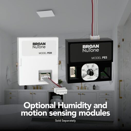 Broan-NuTone EVOLVE Premium Bathroom Exhaust Fan w/Continuous Run, 50-80-110 Selectable CFM - Image 6
