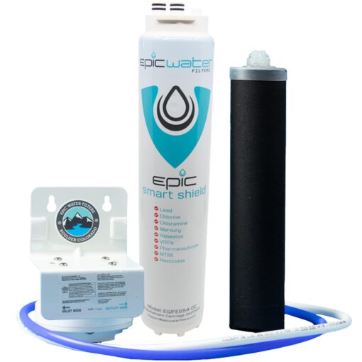 Epic Water Filters Smart Shield. Under Sink Water Filter, Inline NSF 53 Water Filter. Direct Connect DIY Install for Under Sink. Tap Water Filtration System. No Water Wasted