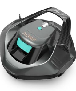 AIPER Cordless Robotic Pool Vacuum, Self-Parking Technology, Portable, Ideal for Above-Ground Flat Pool up to 40 Feet, Grey