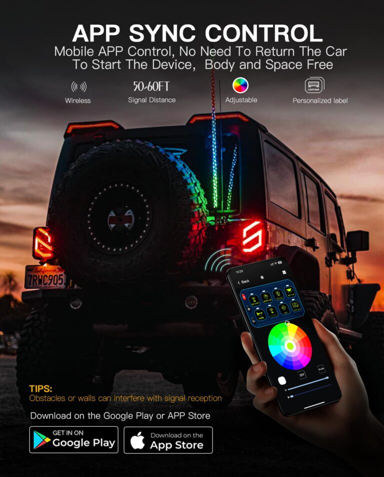 RGB 8 Gang Switch Panel, Marine Switch Panel Box, Multifunction Offroad Light Switch Panel, Wireless Auxiliary LED Switch Pod for 12V/24V Car Truck Jeep SUV Boat Marine, Waterproof, Phone Control - Image 2