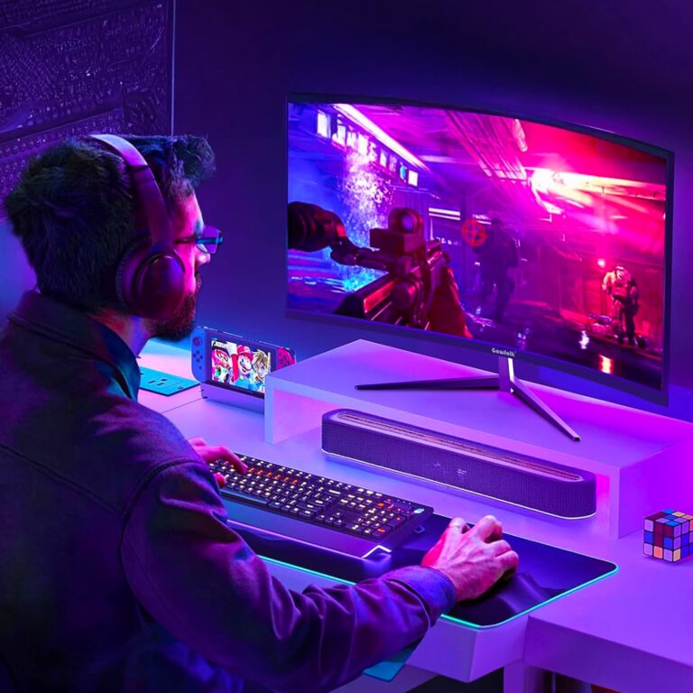 Gawfolk 32 inch Curved Monitor 144hz/180hz Gaming Monitor 1500R QHD (2560x1440p) 2k Computer Monitor Screen with FreeSync, DisplayPort, HDMI, Wall Mountable - Image 2