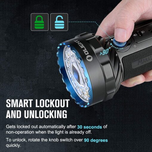 OLIGHT Marauder 2 Rechargeable Handheld Flashlight 14,000 Lumens Ultra Bright Light with 3X Build-in Battery Pack for Home, Outdoors, Emergency Use - Image 4