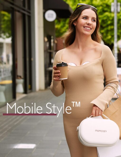 Momcozy Breast Pump Hands Free Mobile Style | M6, Wearable Breastfeeding Pump Ideal Rhythm for More Milk, DoubleFit Flange More Fit & Discreet with 3 Modes & 9 Levels, 24mm - 2 Pack Cozy Red - Image 3