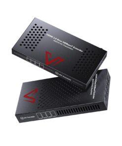 AV Access HDBaseT 4K HDMI Extender Over Cat5e/6/6a/7 4K@60Hz 130ft, 1080P@60Hz 230ft, HDR10+, HDMI 2.0 YUV4:4:4, HDCP 2.2, 18Gbps, Plug & Play, IR Return & PoE, Smart EDID