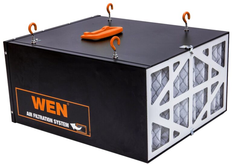WEN 3410 3-Speed Remote-Controlled Air Filtration System (300/350/400 CFM), Basic w/ RF Remote (400 CFM) , Black - Image 7