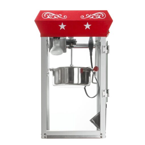 Olde Midway Bar Style Popcorn Machine Maker Popper with 8-Ounce Kettle - Red - Image 6