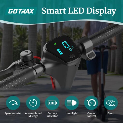 Gotrax APEX MAX Electric Scooter, 8.5" Solid Tires, Max 18 Mile and 18Mph 350W Motor with Rear Single Shock, Bright Headlight and Taillight and Cruise Control, Foldable Escooter for Adult - Image 7