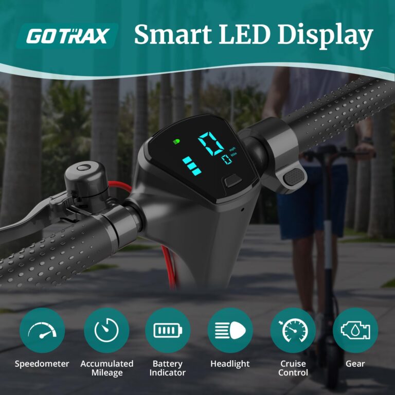 Gotrax APEX MAX Electric Scooter, 8.5" Solid Tires, Max 18 Mile and 18Mph 350W Motor with Rear Single Shock, Bright Headlight and Taillight and Cruise Control, Foldable Escooter for Adult - Image 7