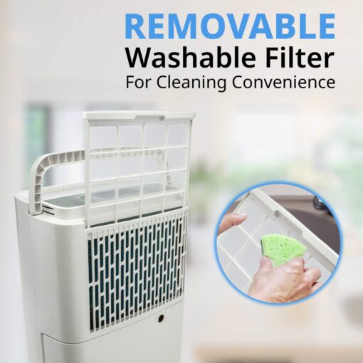 Ivation 14.7 Pint Compressor Dehumidifier – Small and Compact with Continuous Drain Hose for Smaller Spaces, Bathroom, Attic, Crawlspace and Closets - for Spaces Up to 320 Sq/Ft - Image 8