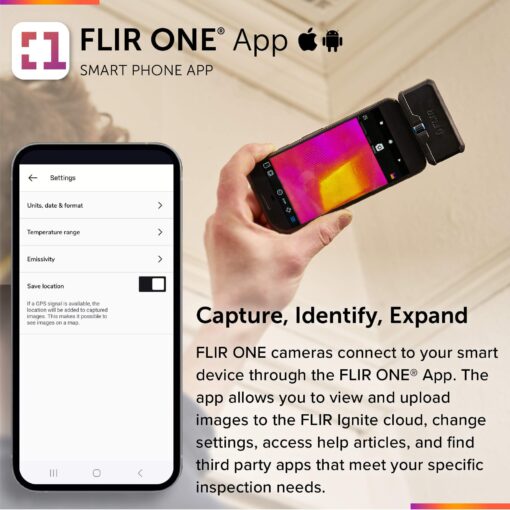 FLIR ONE Gen 3 - Thermal Imaging Camera for iOS Smartphones (iPhone w/USB-C Only, iPhone 15 and Newer) - Image 4