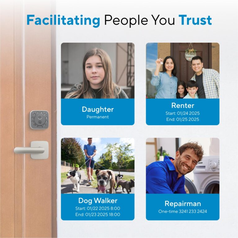 ULTRALOQ Bolt Fingerprint Smart Lock with Door Sensor, Built-in WiFi Smart Locks for Front Door, Biometric Smart WiFi Deadbolt, Auto Unlock, 10 Months Battery, IP65 Waterproof, BHMA Grade AAA - Image 5