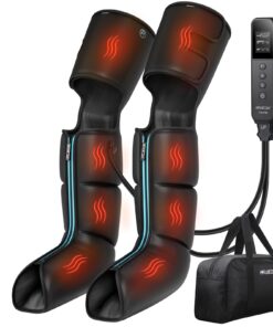 CINCOM Leg Massager with Heat and Compression, Leg Massager for Circulation and Pain Relief FSA HSA, 3 in 1 Air Compression Boots for Leg Calf & Foot Recovery Edema Relief, Gifts