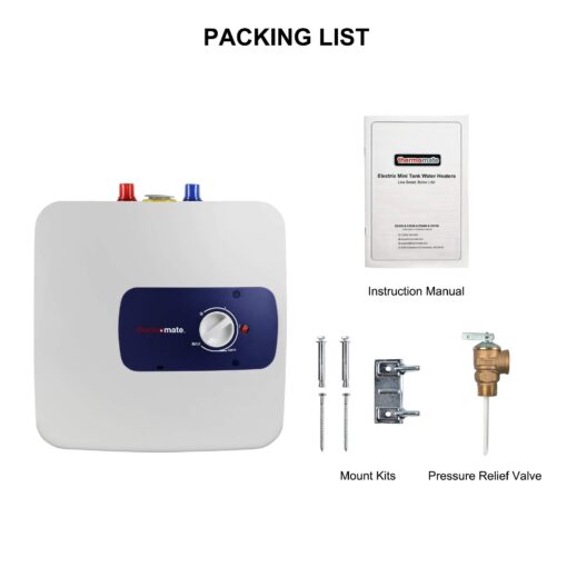 thermomate Mini Tank Water Heater Electric, 4 Gallons Small Under Sink Water Heater for Point of Use Instant Hot Water 110V 120V, Wall or Floor Mounted, UL Listed ES400 - Image 2