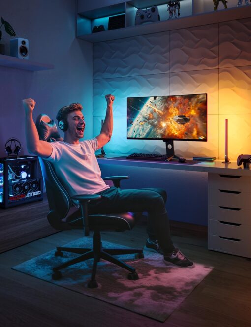 Govee HDMI 2.1 Sync Box Kit 2, Includes AI Sync Box, Light Bars, and Monitor Backlight, Supports 8K@60Hz, 4K@144Hz, VRR and ALLM, Works with Matter and Alexa, RGBIC Light Strip for 27-34 inch Monitor - Image 2