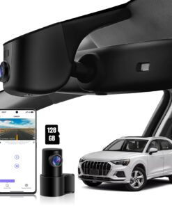 KuTaiTai Front 4K + Rear 1080P Dash Cam for Audi 2019 2020 2021 2022 2023 2024 A4 A6 Allroad A3 A5 Q5 S4 S6 Q7 A8 S8 TT A7 S5 Q3 S3 S7 RS3 RS5 RS6 e-tron (Model A), OEM Look, WiFi & APP, 128GB Card