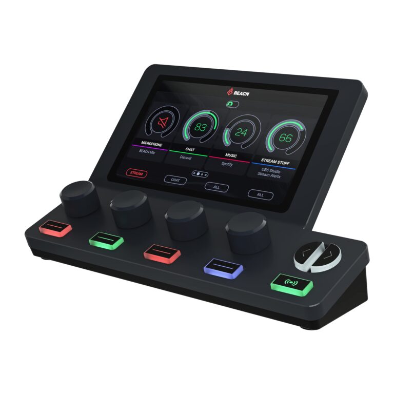 BEACN Mix Create Audio Mixer | Audio Mixer for PC & Mac | C USB Audio Mixer for Content Creators | Gaming & Podcast Mixer, PC Audio Mixer for Twitch & YouTube | Essential Streaming Accessories (Dark)