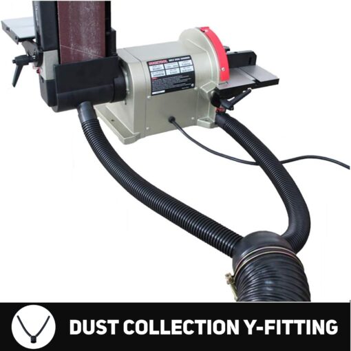 Bucktool Bench Belt Disc Sander Combo BD4801, 4x36 Inch Belt & 8 Inch Disc, 3/4 HP Electric Motor, Rotating Base & Dust Collection Fitting - Image 2