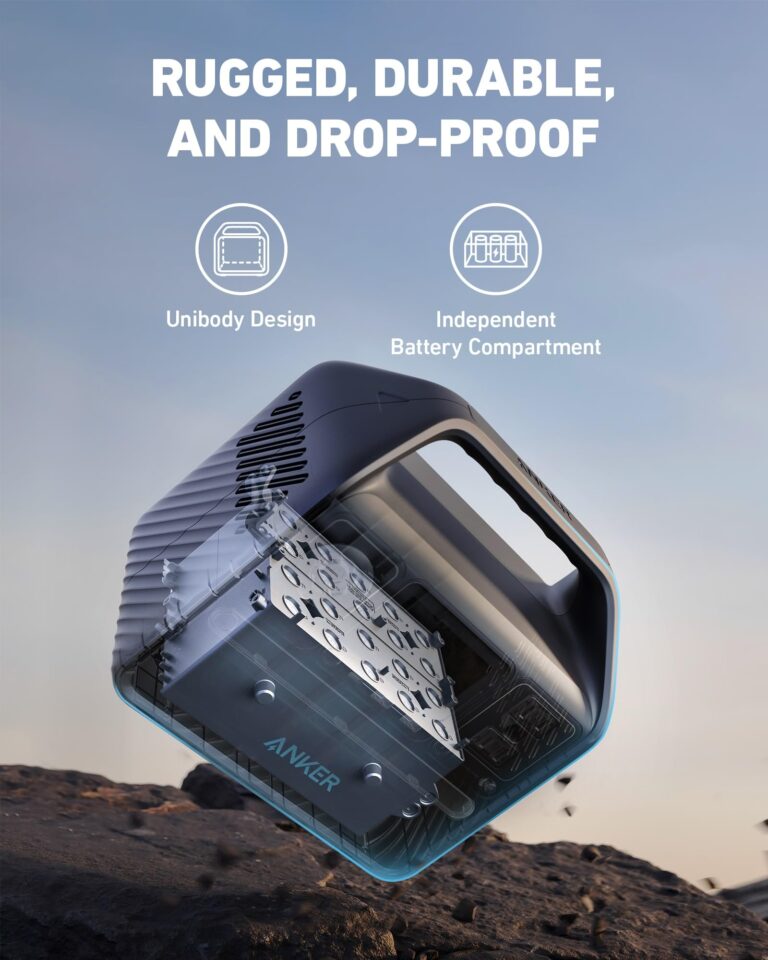 Anker 521 Portable Power Station Upgraded with LiFePO4 Battery, 256Wh 6-Port PowerHouse, 300W (Peak 600W) Solar Generator (Solar Panel Optional), 2 AC Outlets, 60W USB-C PD Output, Outdoor Generator - Image 5